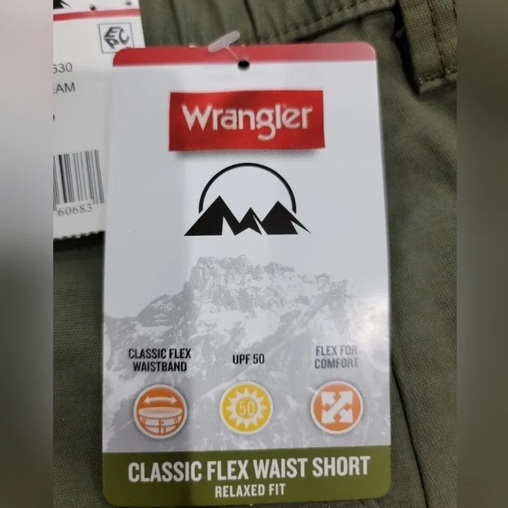 NWT Wrangler Big Men's Outdoor Seneca Short, Dusty Olive, Size 46
